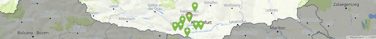 Kartenansicht für Apotheken-Notdienste in der Nähe von Steindorf am Ossiacher See (Feldkirchen, Kärnten)
